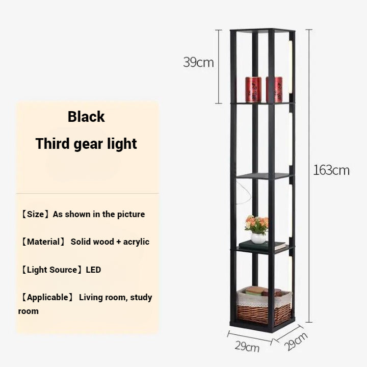 Corner Shelves Curio Cabinet, Vertical Organizer Display Shelves with LED Lights.