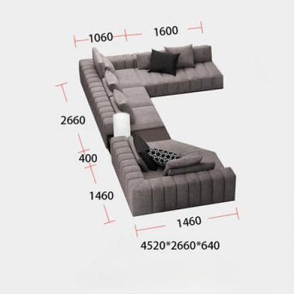 Luxurious Modular L-Shaped Sectional Sofa for Living room.