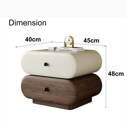 Simple Bedside, Half Rounded Edges Nightstand.