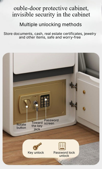 Multifunctional Smart Bedside Table with Integrated Safe.