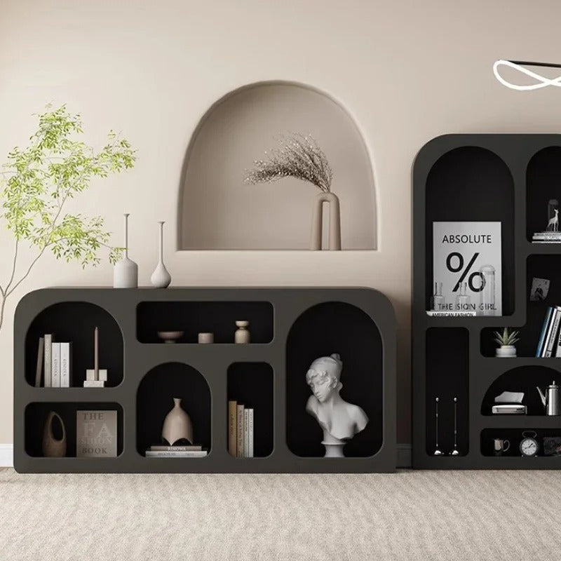 Freestanding Bookcase Rack, Modern Decoration Sideboard Bookshelf.
