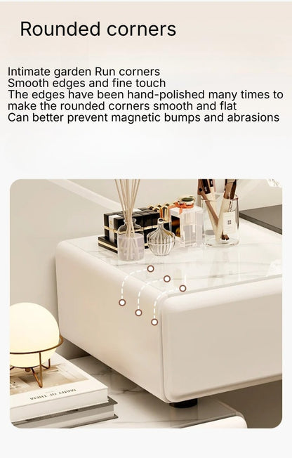 Sleek White Dressing Table Set with Stool and Mirror.