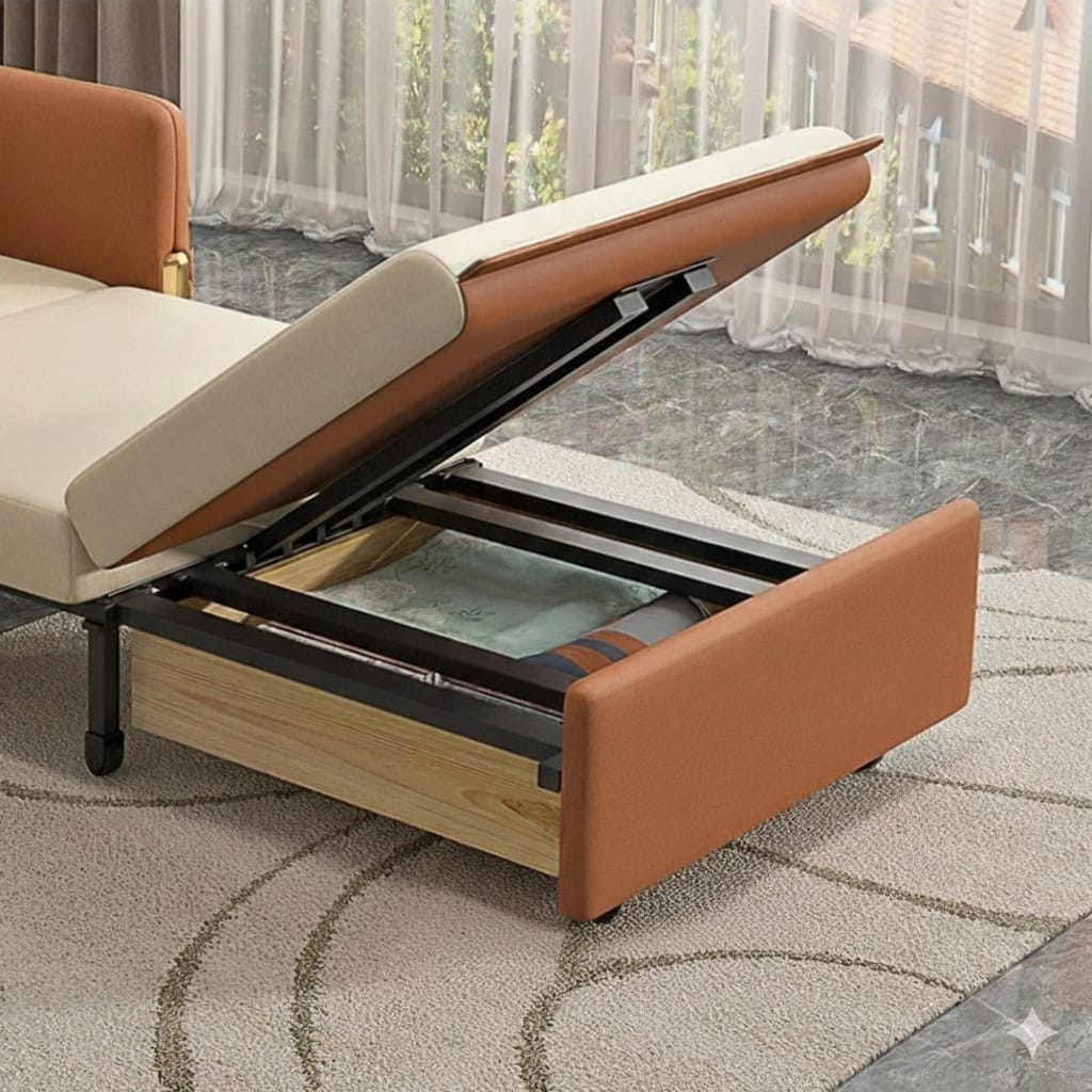 Nordic Creative Single Sofa Bed With Storage.