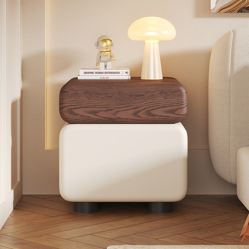 Modern Bedside Table, Two Drawers Nightstand.