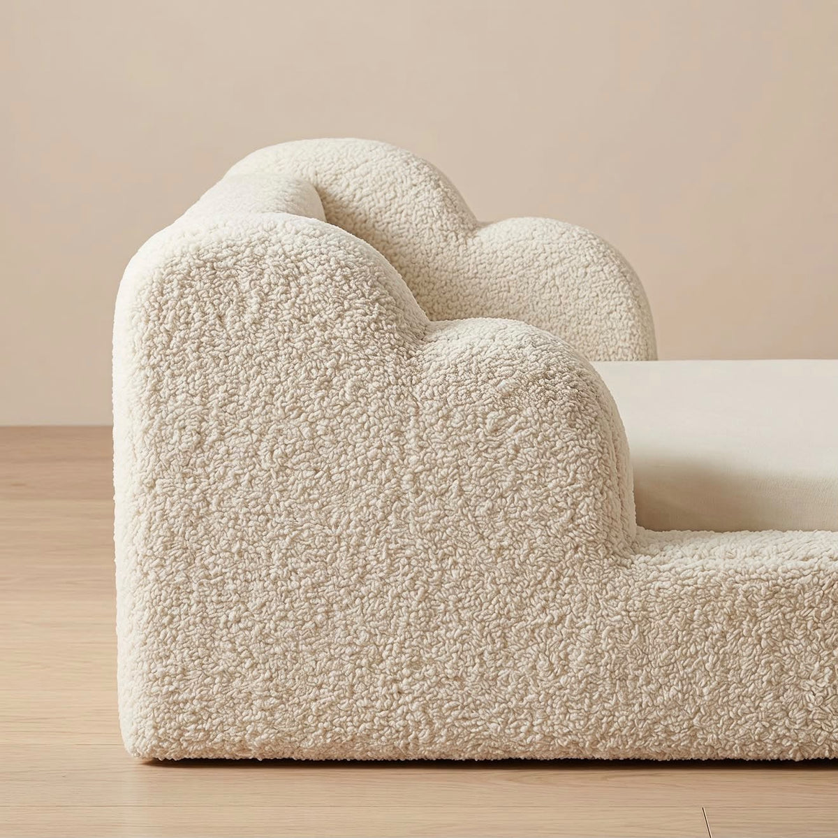 Cloud-Shaped Toddler Floor Upholstered Bed