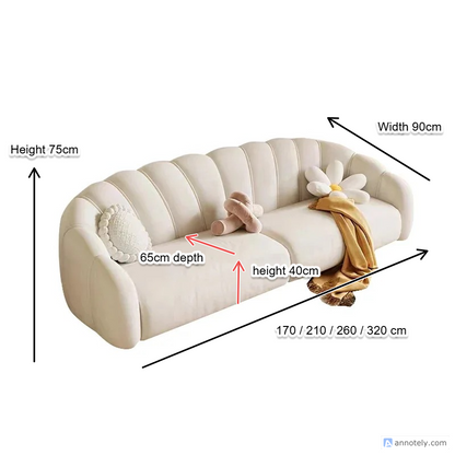 Curved Modern Living Room Sofa.