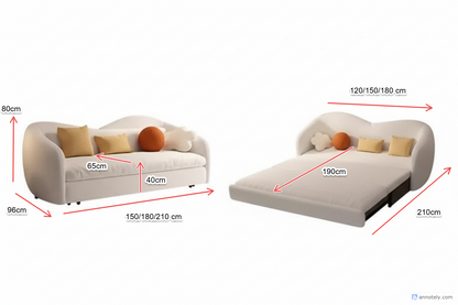 Luxury European Cloud Sleeper Sofa Bed.