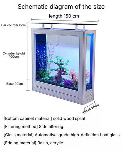 aquarium with full accessories bundle