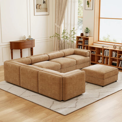 Imperial Lounge 7- Piece Sofa with 6 Seats & 1 Ottoman.