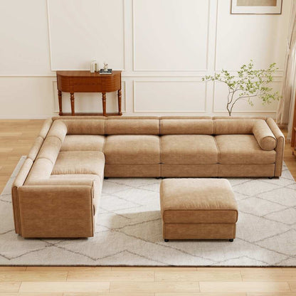 Imperial Lounge 7- Piece Sofa with 6 Seats & 1 Ottoman.