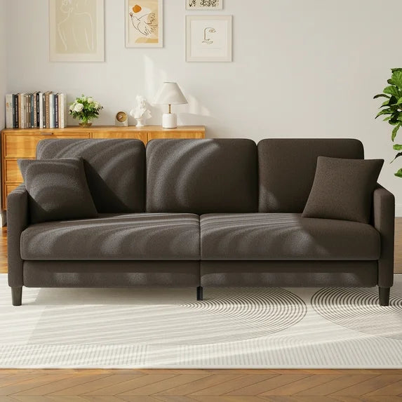 Nexo Sofa Couch for Living Room, Comfy Love Seat with 2 Pillows.