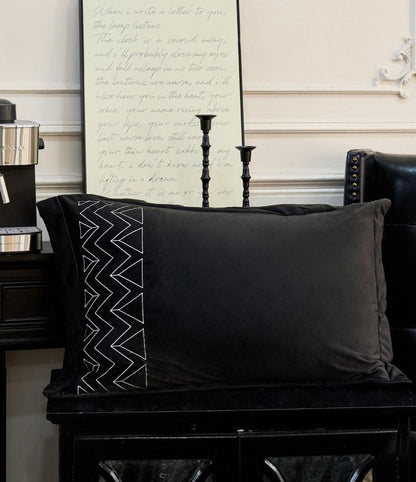 black velvet pillow