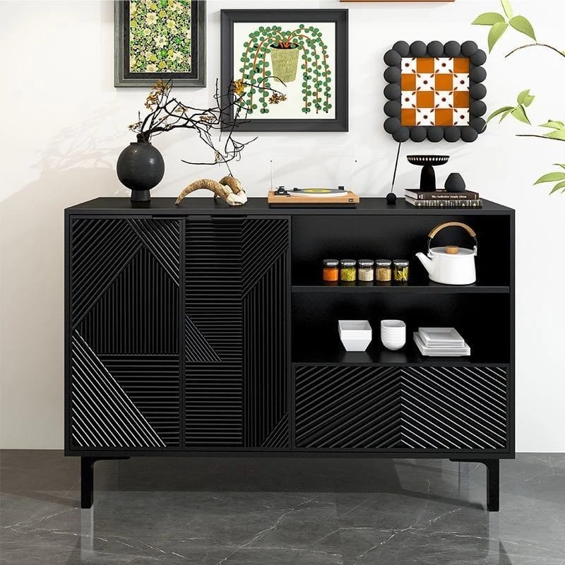 black sideboard