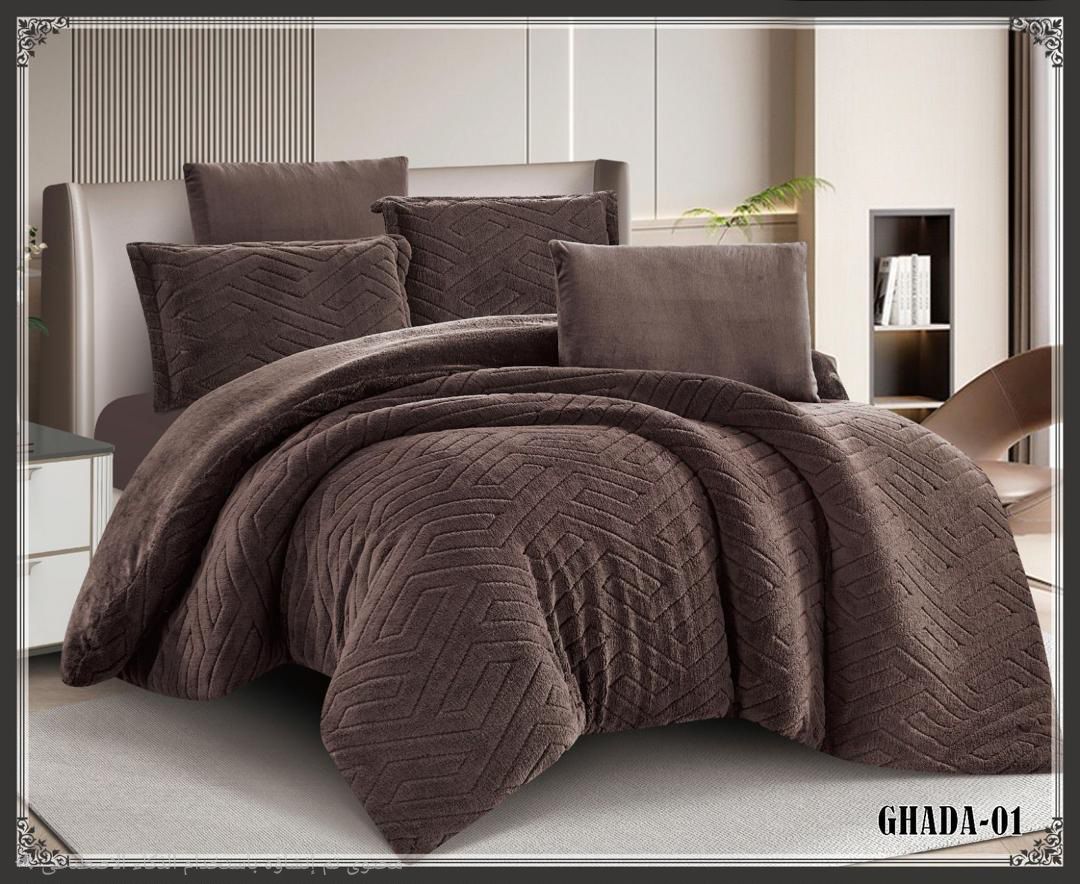 brown Fur 3D comforter set