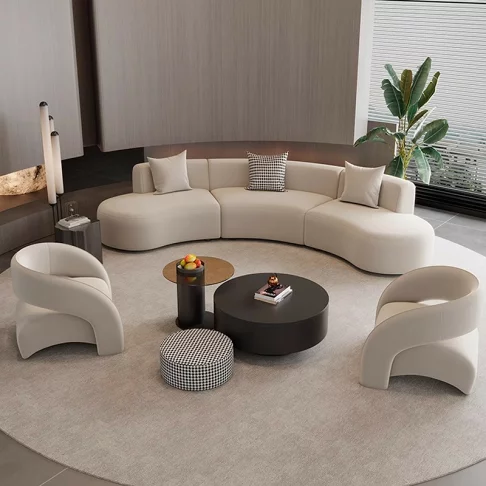 modern curved couch
