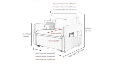Nordic Creative Single Sofa Bed With Storage.