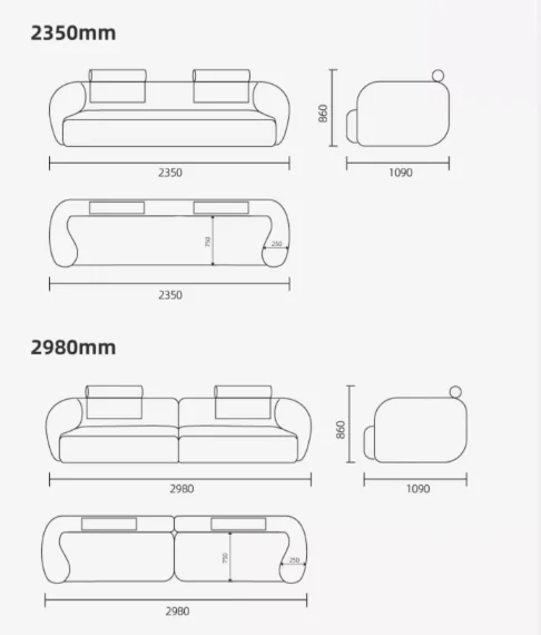 Minimalist Boucle Sofa For Living room.