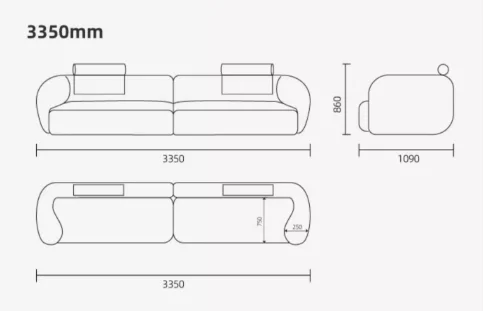 Minimalist Boucle Sofa For Living room.