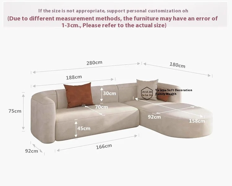 Modern L-Shaped Couch, Living room Sectional Sofa.