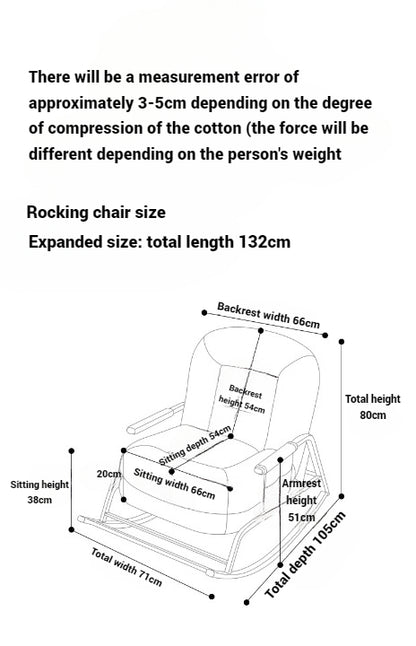 Rocking Recliner Chair Comfort Recliner Chair with Adjustable Backrest