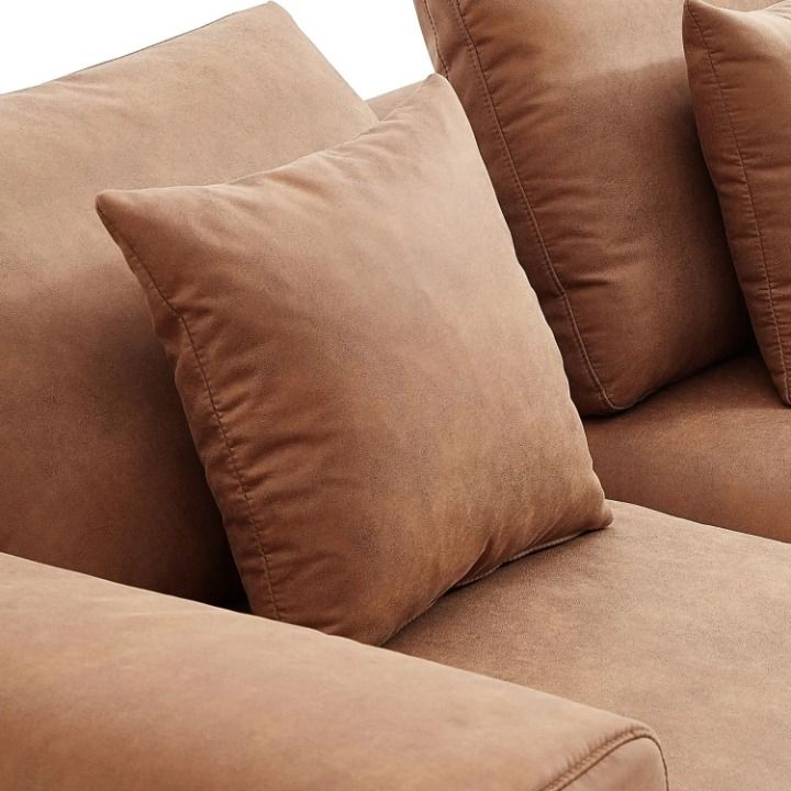 Living room Comfy Couch Featuring One Side Armrest.