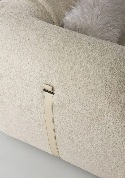 Minimalist Boucle Sofa For Living room.