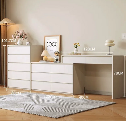 Spacious Dresser with Makeup Table Set.