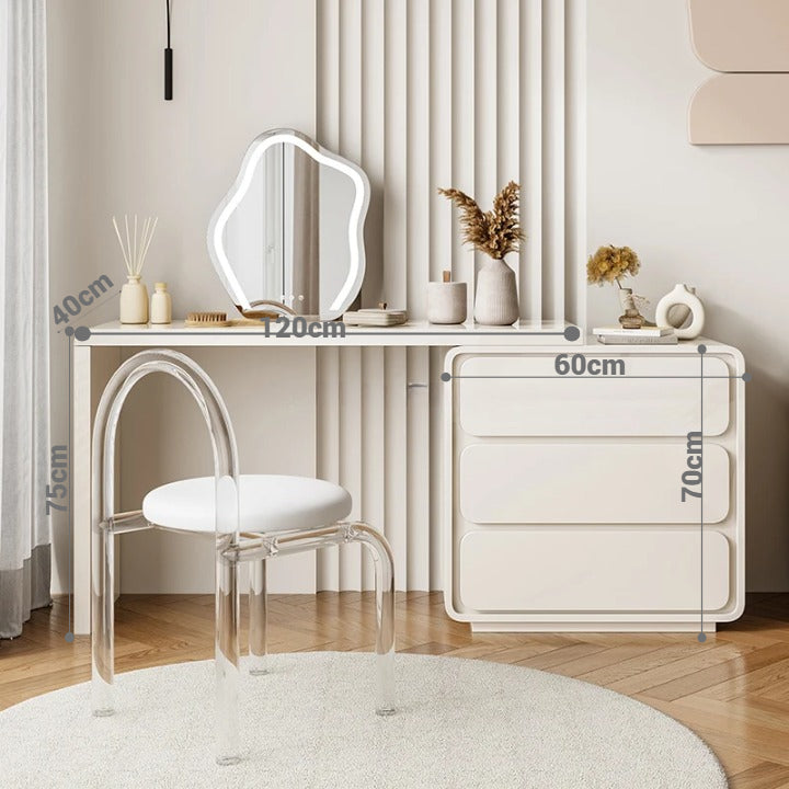 dressing table with mirror