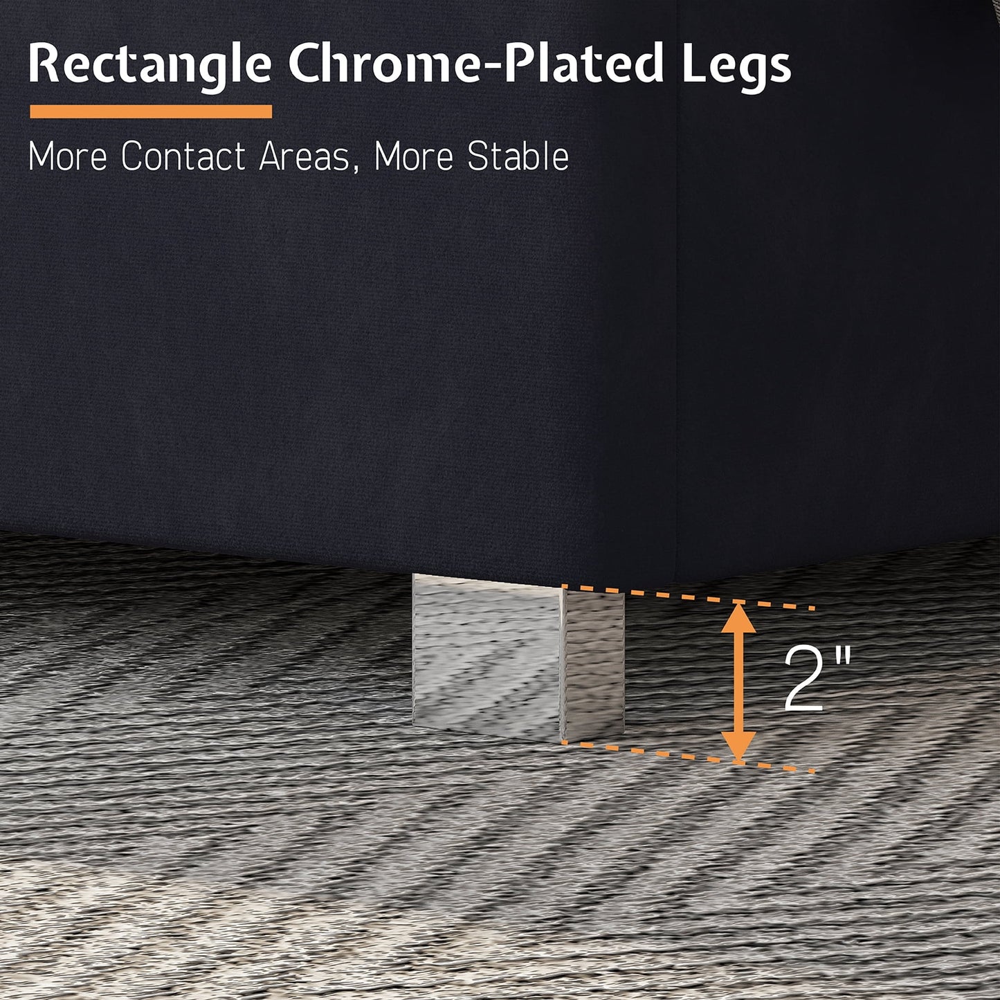 Majestic Crown Bed Frame with High Headboard, Channel Tufted Wingback and Plating Trim