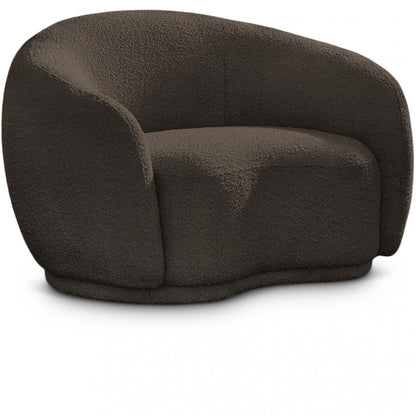Cozy Boucle Fabric Lounge Chair.