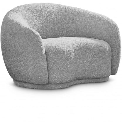 Cozy Boucle Fabric Lounge Chair.