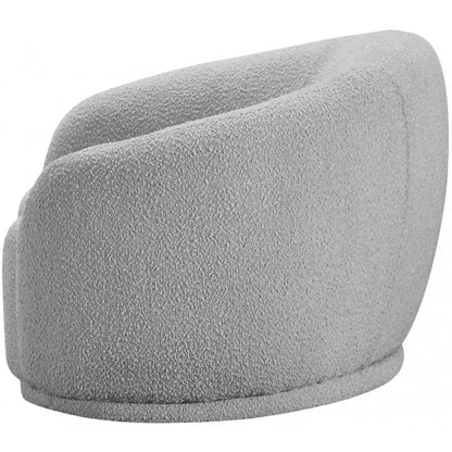 Cozy Boucle Fabric Lounge Chair.