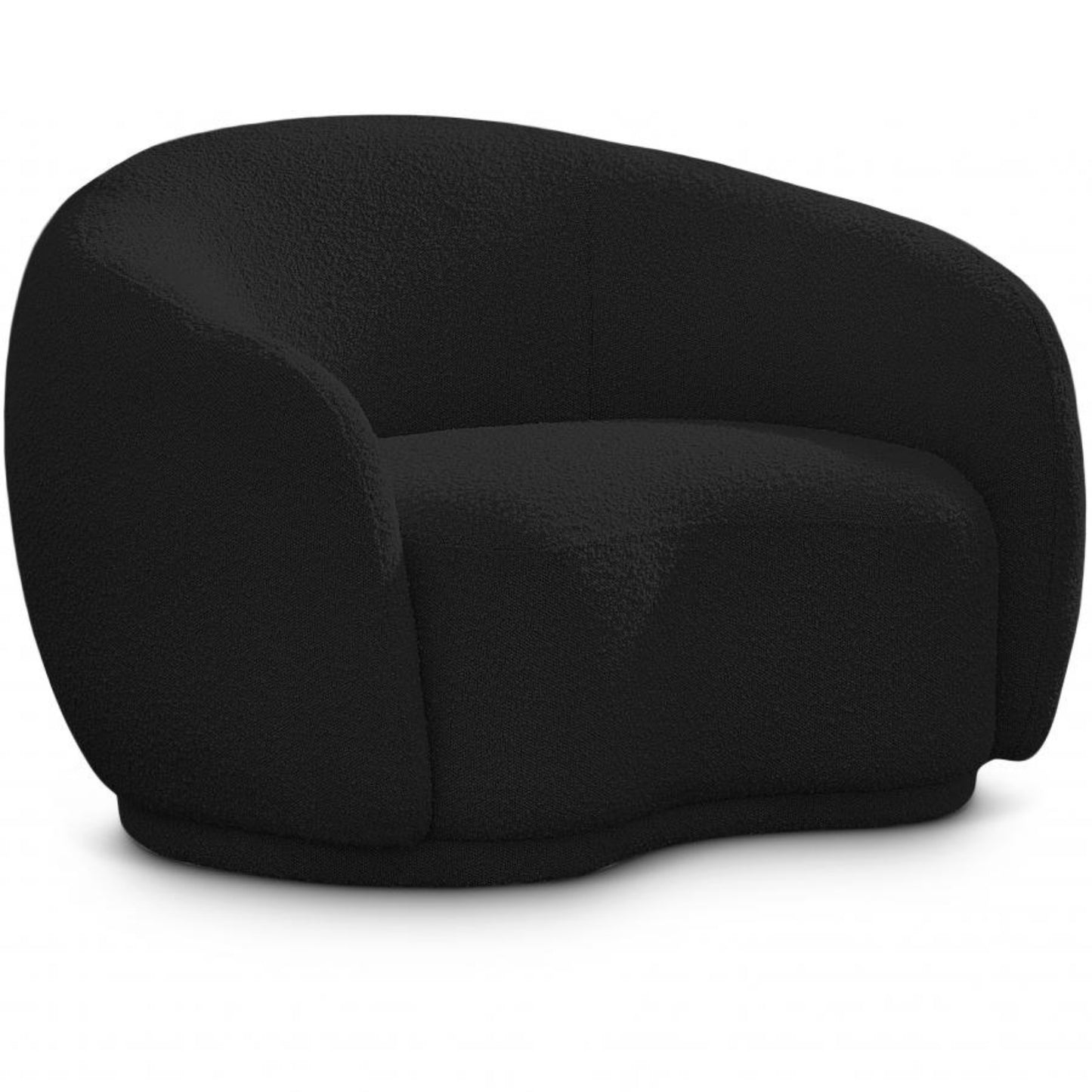 Cozy Boucle Fabric Lounge Chair.
