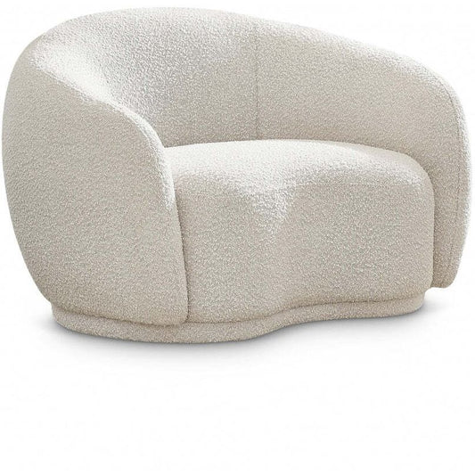Cozy Boucle Fabric Lounge Chair.