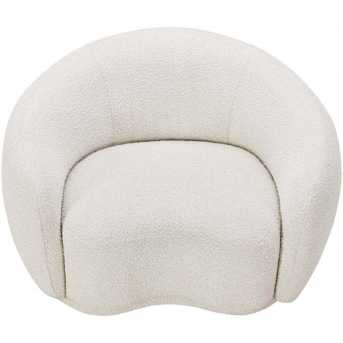 Cozy Boucle Fabric Lounge Chair.