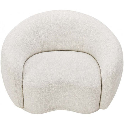 Cozy Boucle Fabric Lounge Chair.