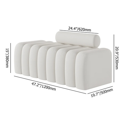 Upholstered Fabric Seating Bench.