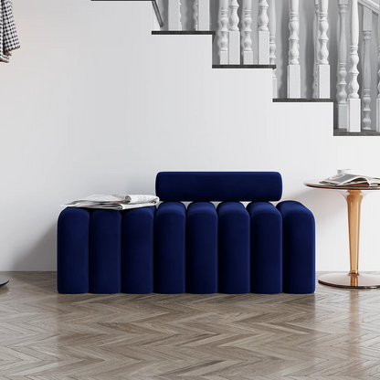 Upholstered Fabric Seating Bench.