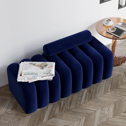 Upholstered Fabric Seating Bench.