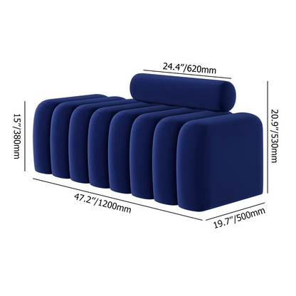 Upholstered Fabric Seating Bench.