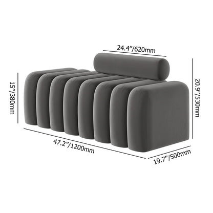 Upholstered Fabric Seating Bench.