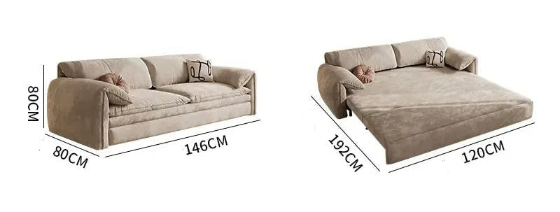 Light Luxury Multi-functional Sofa Bed with Storage Dual-purpose for Small Apartment.