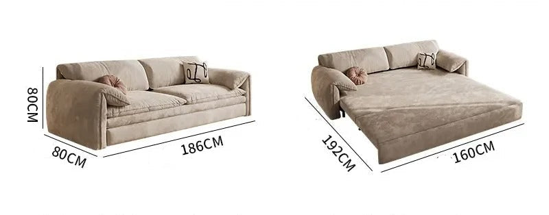 Light Luxury Multi-functional Sofa Bed with Storage Dual-purpose for Small Apartment.