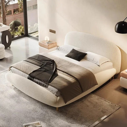 European Bedroom Bed Tufted Design with Headboard.