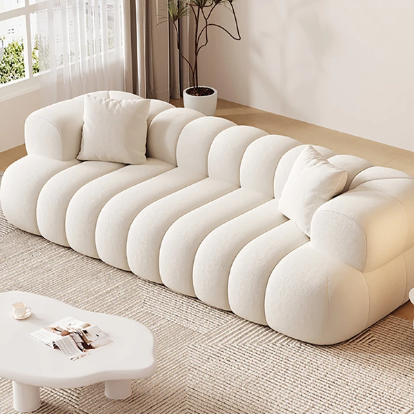 Modern Marshmallow Cozy Upholstered Sofa.