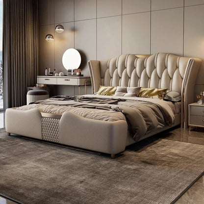 Luxury Home Faux Leather Bed Frame.