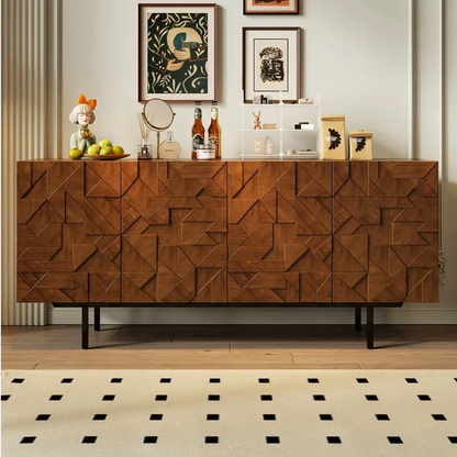 Nordic Style Wooden Sideboard Cabinet or Console Table.
