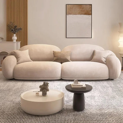 Atlas Living Room Cloud Sofa Fully Upholstered in Velvet.