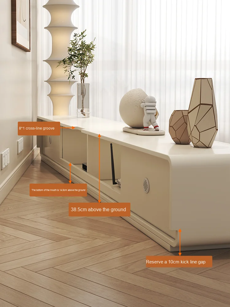 Sleek White Living Room Table Set.