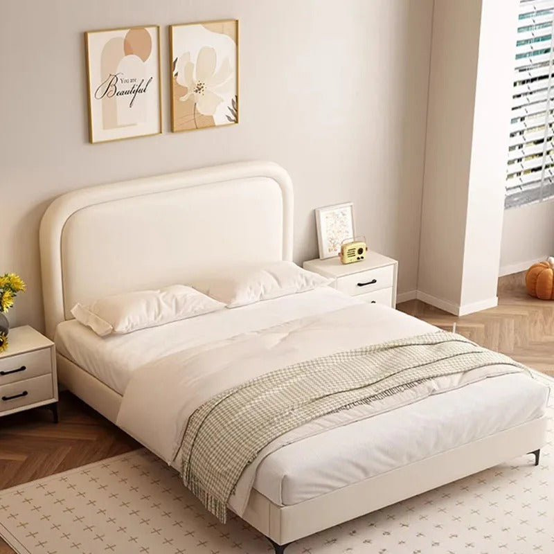 Children Bedroom Bed European Design with Simple Headboard.